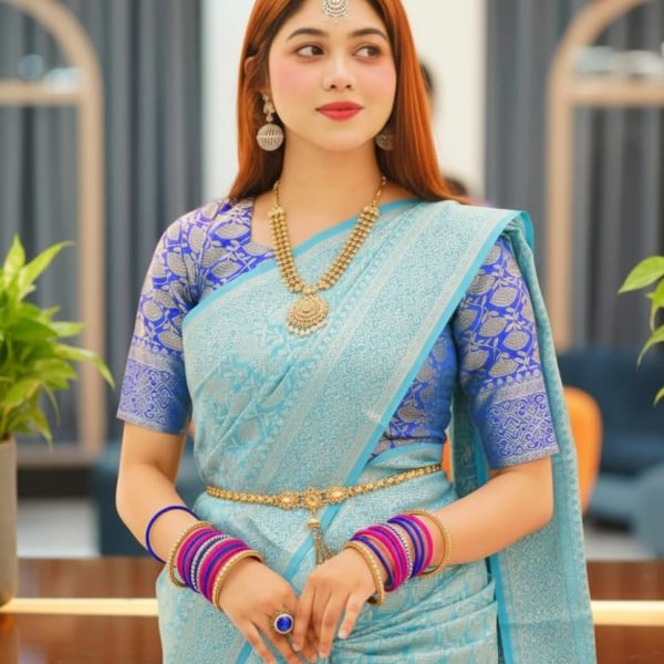 Silk Katan Saree with Blouse Piece – Elegant Premium Design